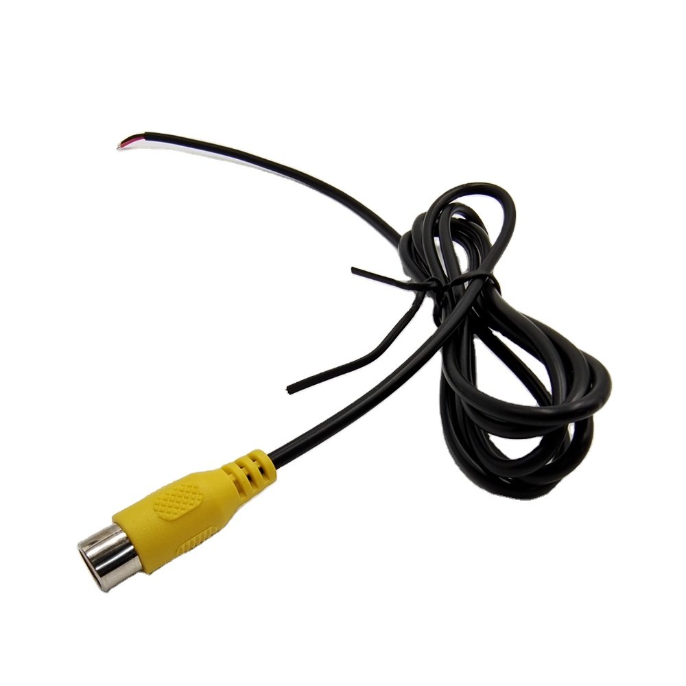 1380mm RCA Female Jack Plug in Car Audio Cable with Tinned End Customize 1m 5 Meters 2m Car Audio RCA Cable Metal CCTV RCA Cable