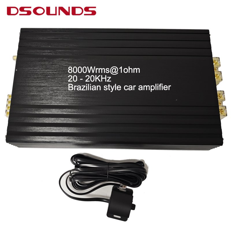 Car Amplifier 8000Wrms Full Range Car Amplifier Big Power One Channel Power Amplifier for Car Audio