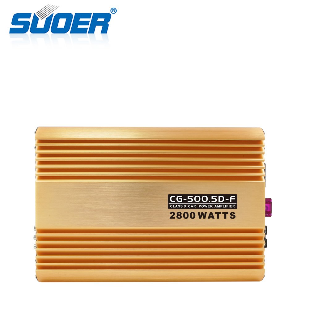 Suoer CG-500.5D-F Class D Amp 5 Channels V12 Full Range 2800w 4.1 Channels Car Amplifier