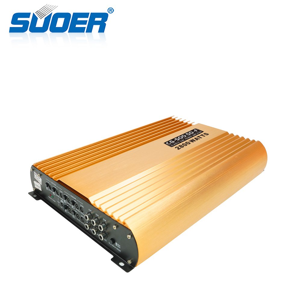 Suoer CG-500.5D-F Class D Amp 5 Channels V12 Full Range 2800w 4.1 Channels Car Amplifier