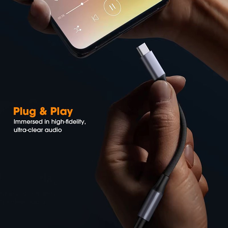 USB C To 3.5mm Audio Adapter Type C Headphone AUX Jack Dongle HiFi DAC Cable Cord Microphone Earphones Phone Accessories