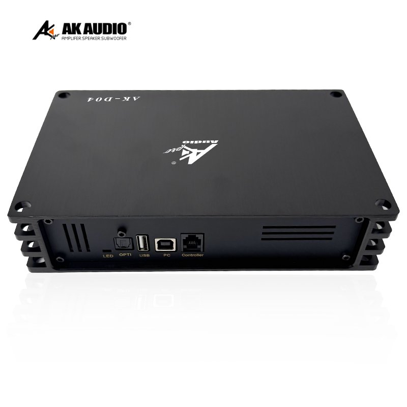 AK-D04 High Power DSP Car Amplifier Mono Block DSP Auto Amplifier New Design 4/6 Channels 4*100W for Subwoofer
