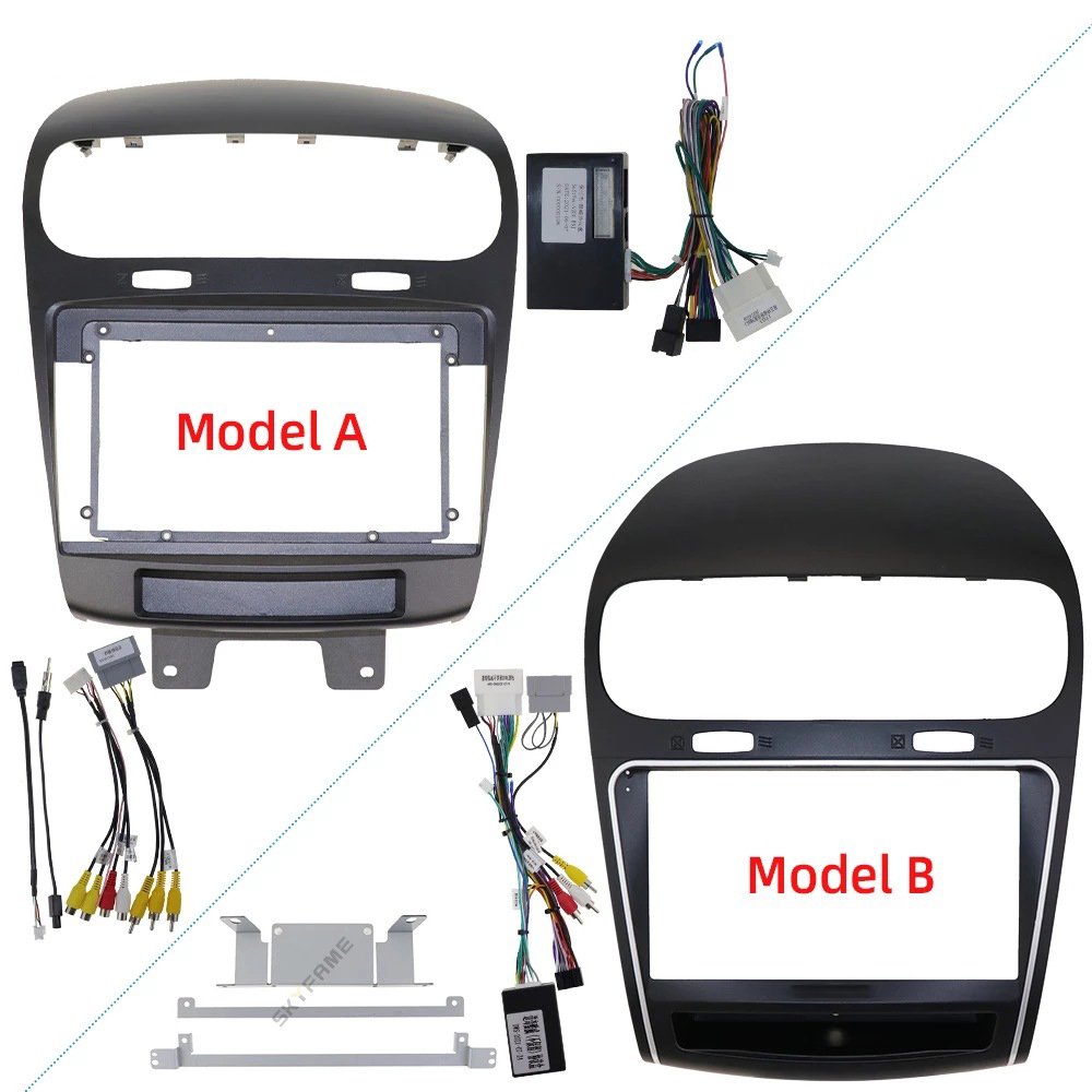 Car Audio Fascia Frame Adapter For Dodge Journey Fait Freemont 2012-2020 9" Big Screen 2DIN Dash Fitting Panel Frame Kit