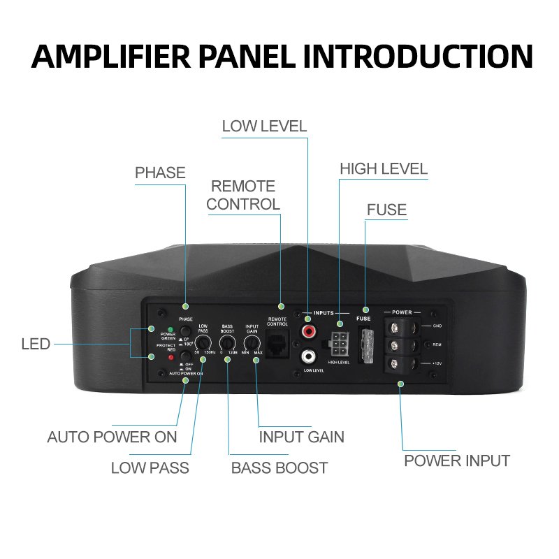 8/10 Inch Subwoofer Plate Amplifier High End Underseat Subwoofer Cabinets 4 Ohm Impedance Speakers Subwoofer Para Coche