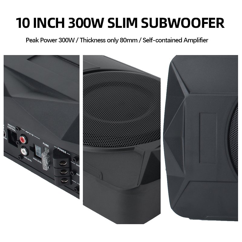 8/10 Inch Subwoofer Plate Amplifier High End Underseat Subwoofer Cabinets 4 Ohm Impedance Speakers Subwoofer Para Coche