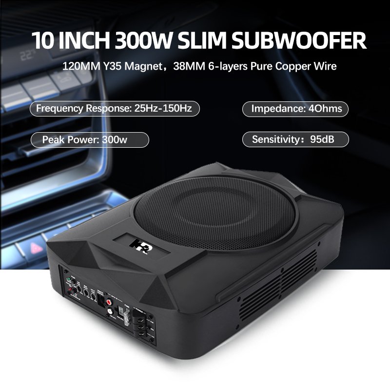 8/10 Inch Subwoofer Plate Amplifier High End Underseat Subwoofer Cabinets 4 Ohm Impedance Speakers Subwoofer Para Coche