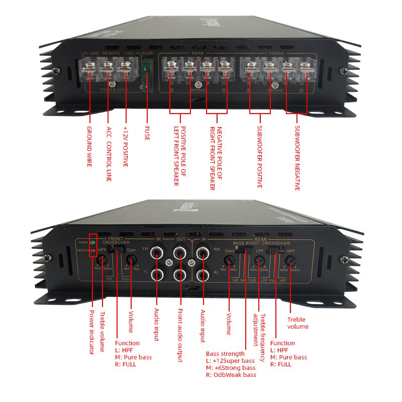 Car Audio Amplifier ,4channel Amplifier QPERTORS QP-160.4 Four Channel Amplifer 8000W ABclass
