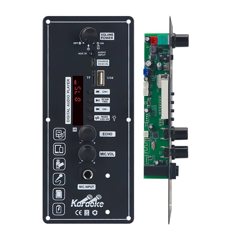 VIRE 10W Mini Car Audio Amplifier Bluetooth AUX/TF/USB/Mic Function 3.7V Li-Battery 5V DC Charging Compact Portable Power Amp