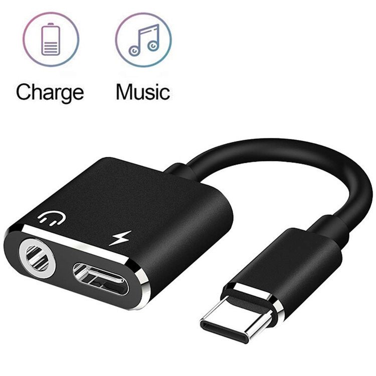 Type C 3.1 2-in-1 USB C Male To 3.5mm Adapter Headphone Aux Audio & Charger Converter For Speaker Monitor For Audio & Charging