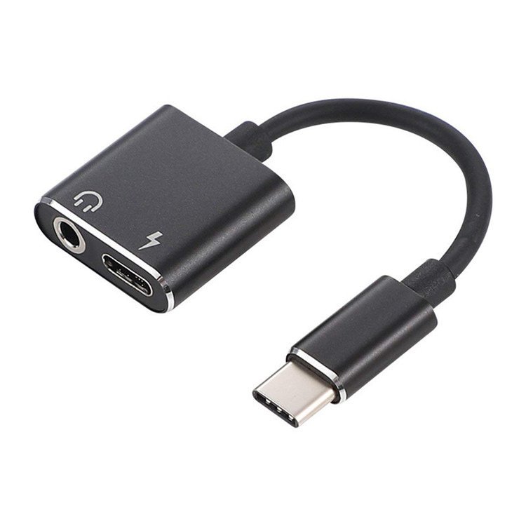 Type C 3.1 2-in-1 USB C Male To 3.5mm Adapter Headphone Aux Audio & Charger Converter For Speaker Monitor For Audio & Charging