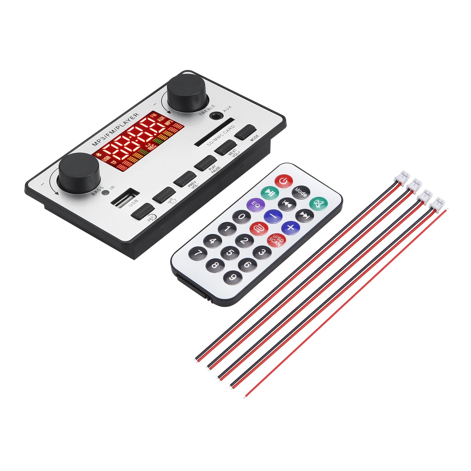 Bluetooth 5.1 DIY Mini Card 160W Amplifier MP3 Decoder Board FM Radio TF USB Car Audio Music Player Speaker Volume Control