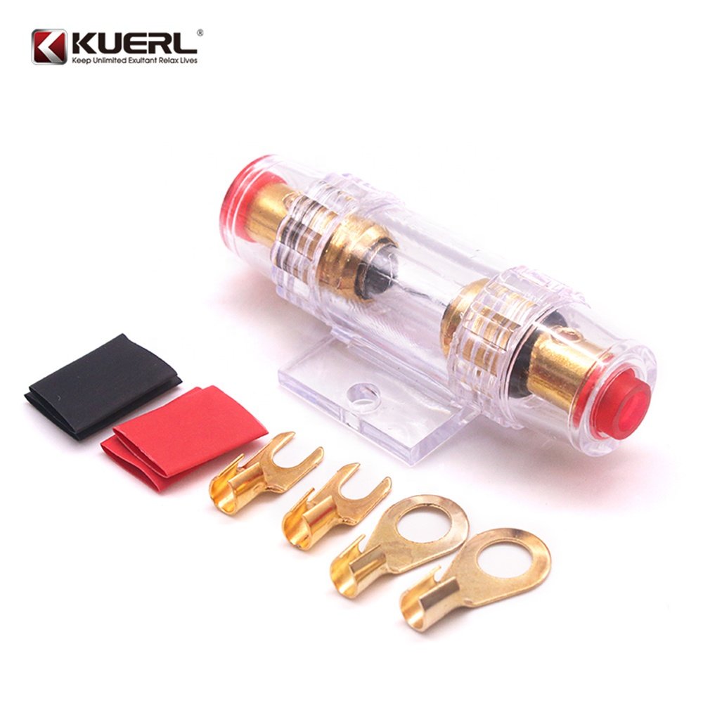 Audio Subwoofer Wiring Kit Amplifier Speaker Installation Cable 8GA Power Line 60 AMP Fuse Folder Car Amplifier Wiring Kit