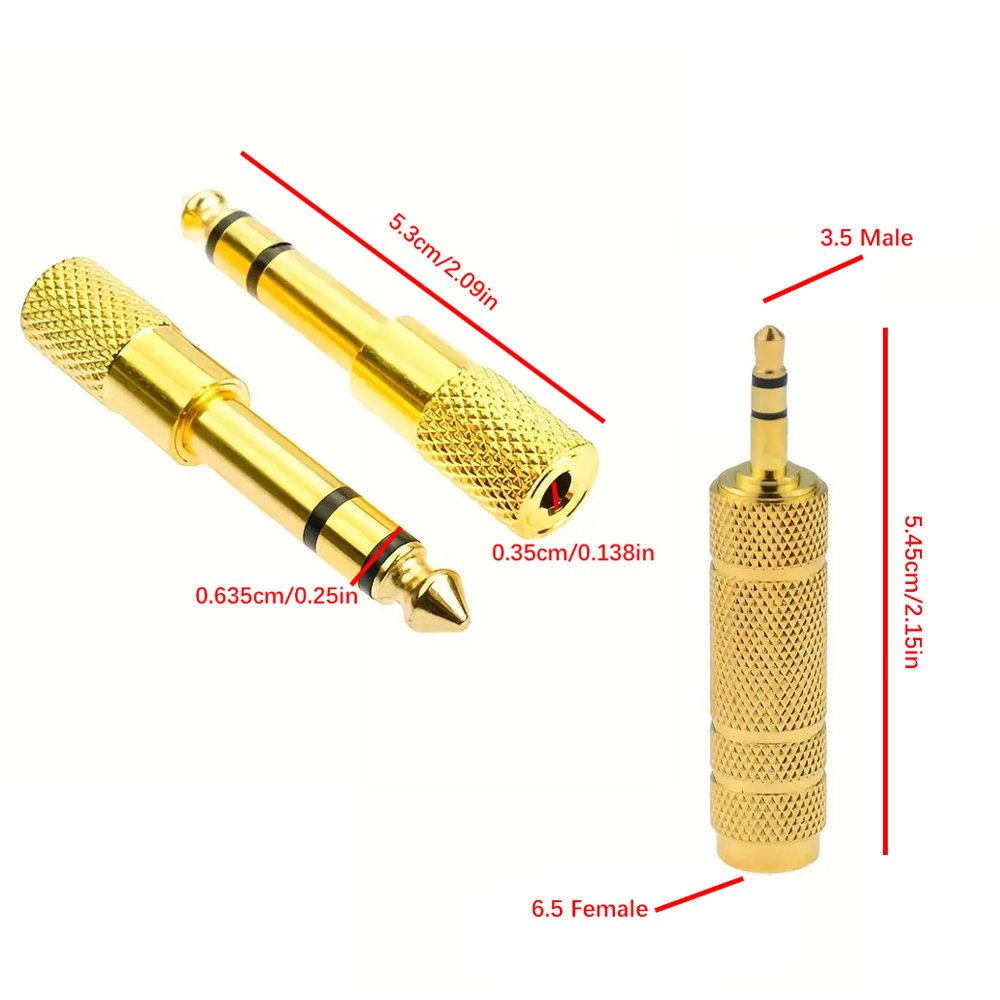 6.5 6.35 Jack to Plug 3.5 Jack Stereo AUX Converter Amplifier 3.5mm to 6.5mm 6.35mm Male to Female Audio Cable Adapter