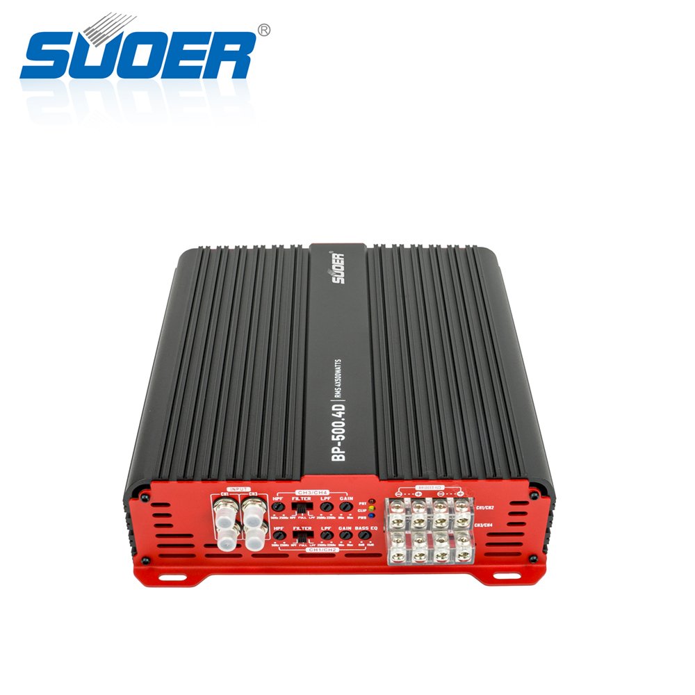 Suoer BP-500.4 CLASS D Car Amp 4 Channel Full Range Max Power 6000w Car Amplifier