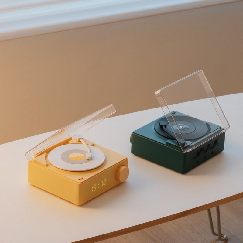 Alarm clock speaker multifunctional atomic vinyl bluetooth speaker mobile computer desktop small audio