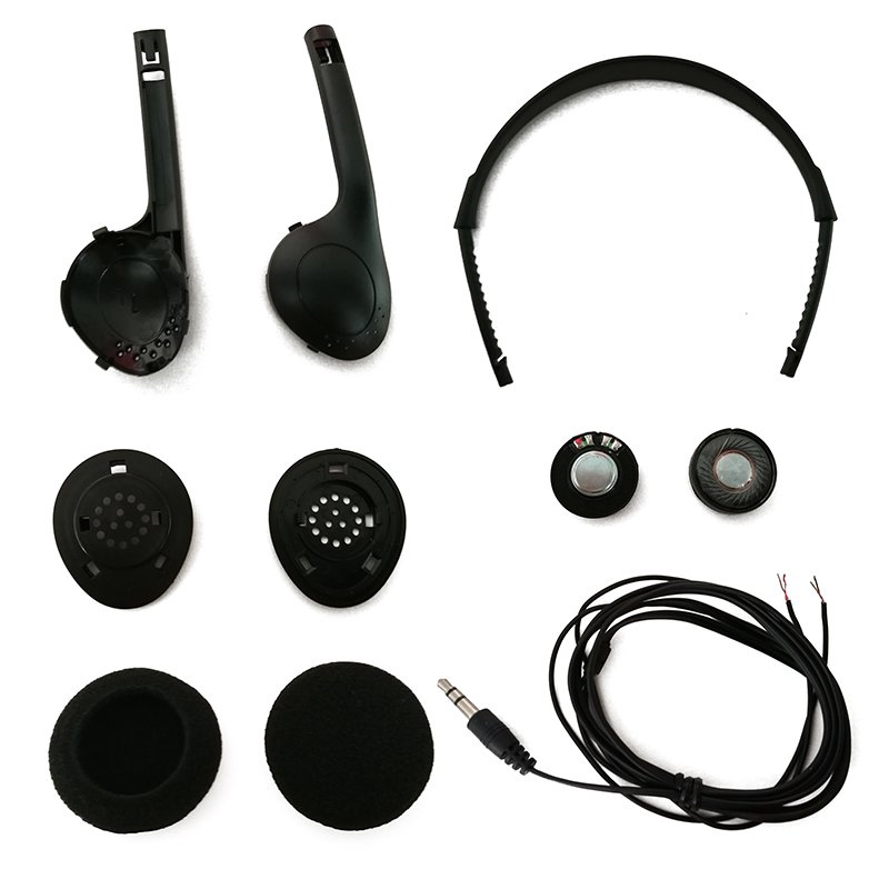 Shenzhen Factory Earphones Parts Headphone Accessories Manufacturer Headphone Housing 3.5mm Jack Pin Headphones Speaker Supplier