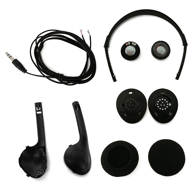 Shenzhen Factory Earphones Parts Headphone Accessories Manufacturer Headphone Housing 3.5mm Jack Pin Headphones Speaker Supplier