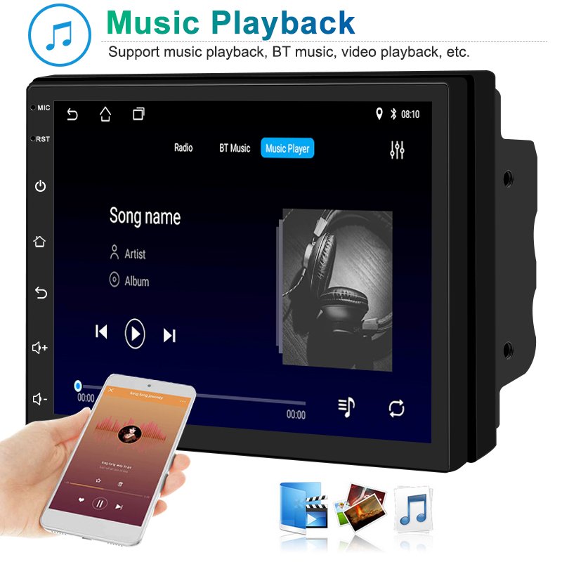 7 Inch 1+16G 4+64G Android Car Stereo Car Audio System 7081 Android Dvd Player