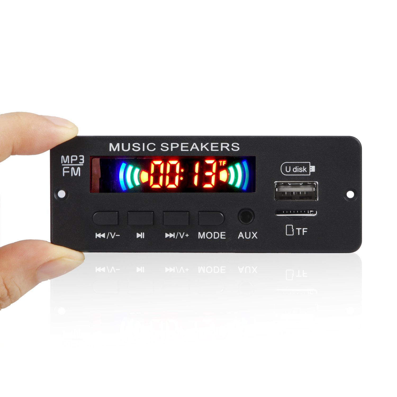 DIY Car MP3 Player USB Recording Module DC 5V 6W Amplifier Bluetooth 5.0 AUX FM Radio & Speaker with Handsfree for Music Usage