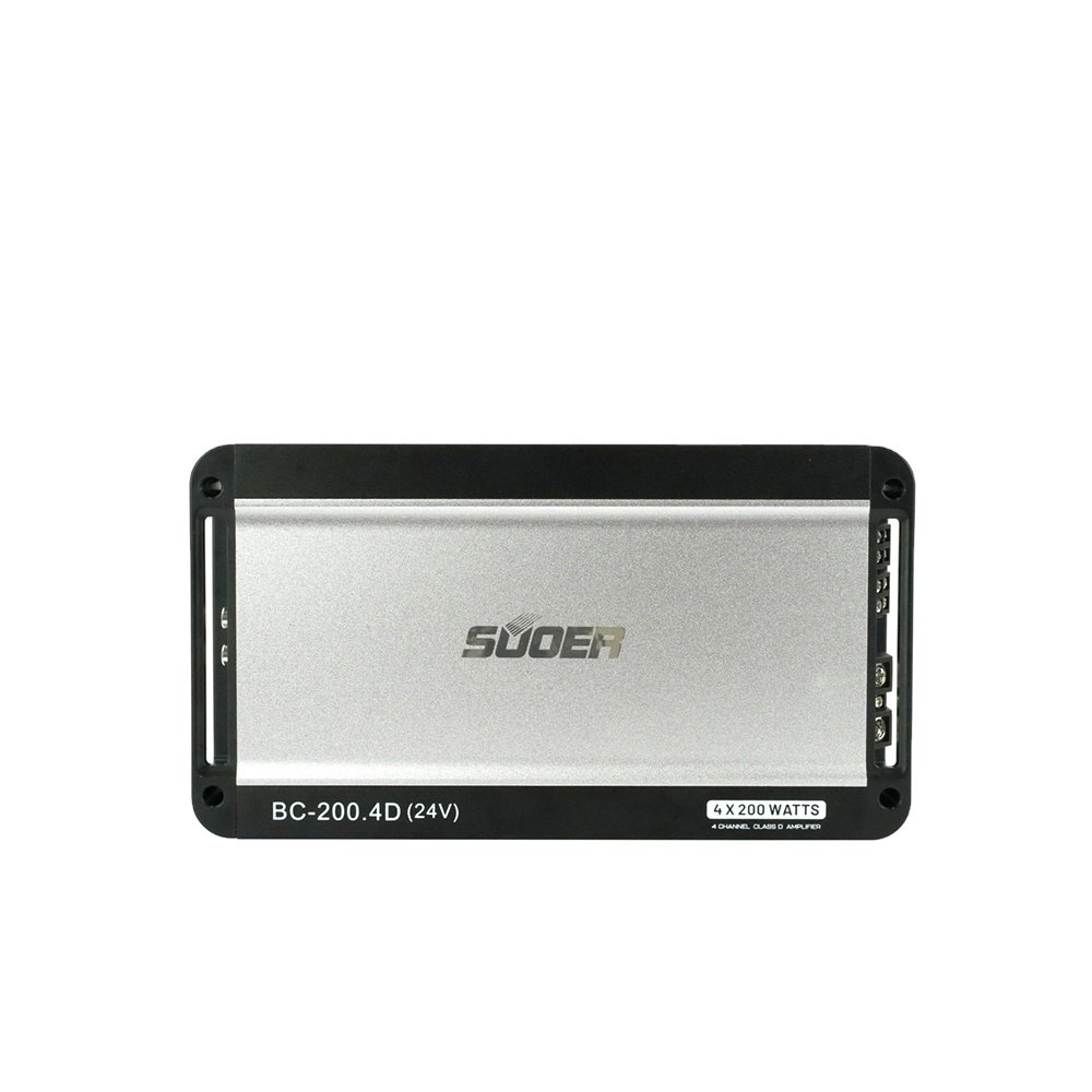 Suoer BC-200.4 24v New Arrival 4 Channel 200 Watts Class D Modern Design Car Amplifier