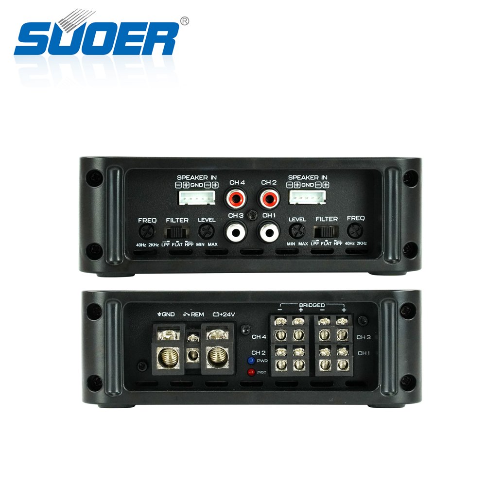 Suoer BC-200.4 24v New Arrival 4 Channel 200 Watts Class D Modern Design Car Amplifier