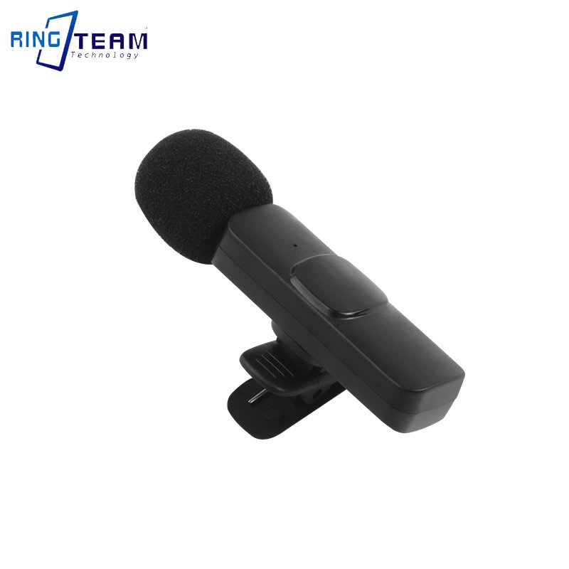 Portable Wireless Lavalier Microphone K9 Wireless Microphone for iPhone Android Plug-Play Recording Live Stream YouTube Facebook