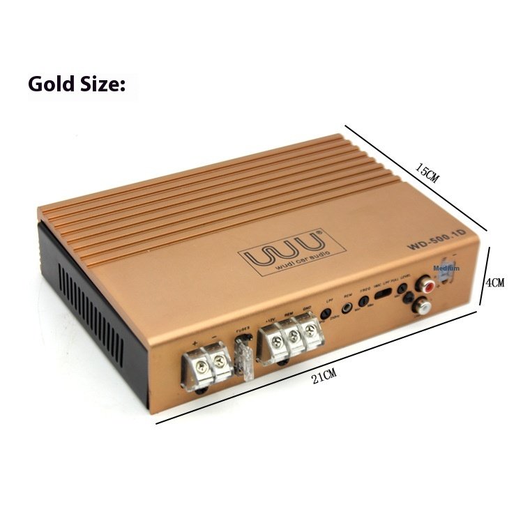 1-Channel Car Audio Amplifier Digital Single-Channel Passive Subwoofer Mono Amplifier Class d 500W 1000W 12V Amps Car Amplifier
