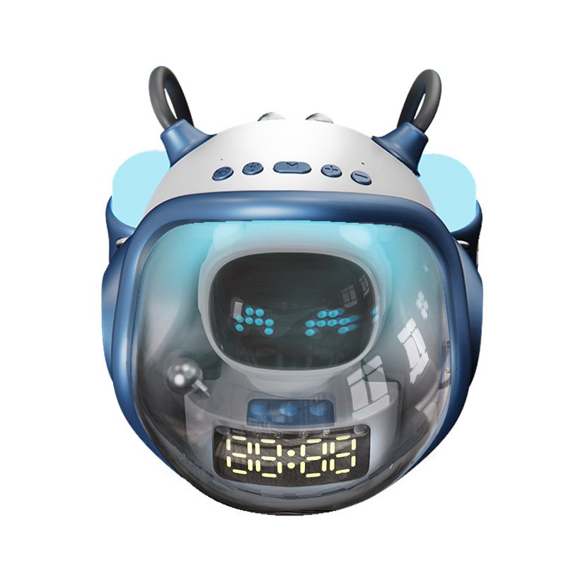 Spaceship Wireless Bluetooth Mobile Phone Speaker Alarm Clock Night Light TF Card Bluetooth Music Speaker