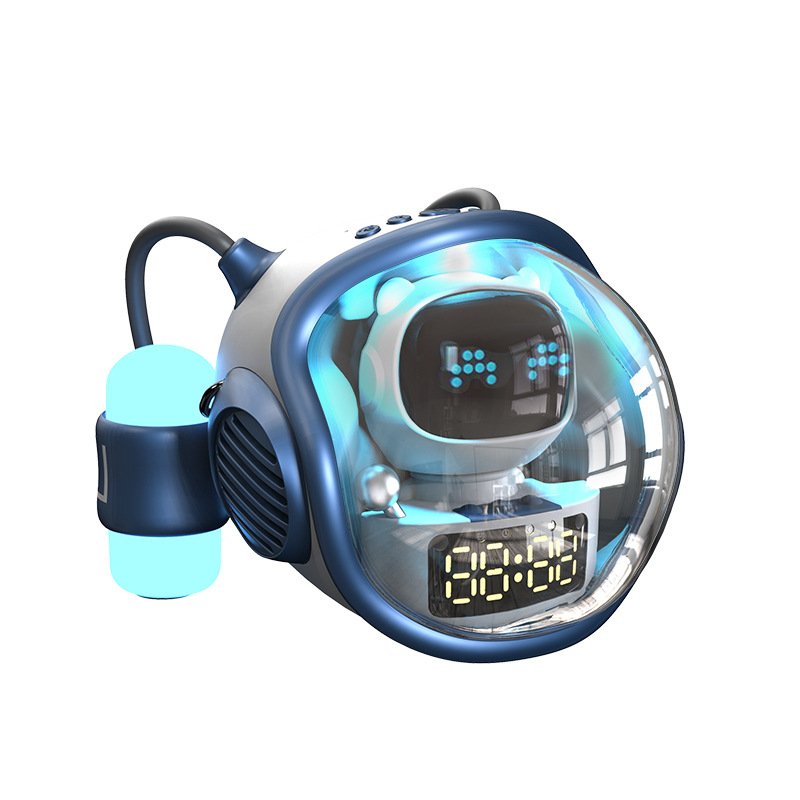 Spaceship Wireless Bluetooth Mobile Phone Speaker Alarm Clock Night Light TF Card Bluetooth Music Speaker