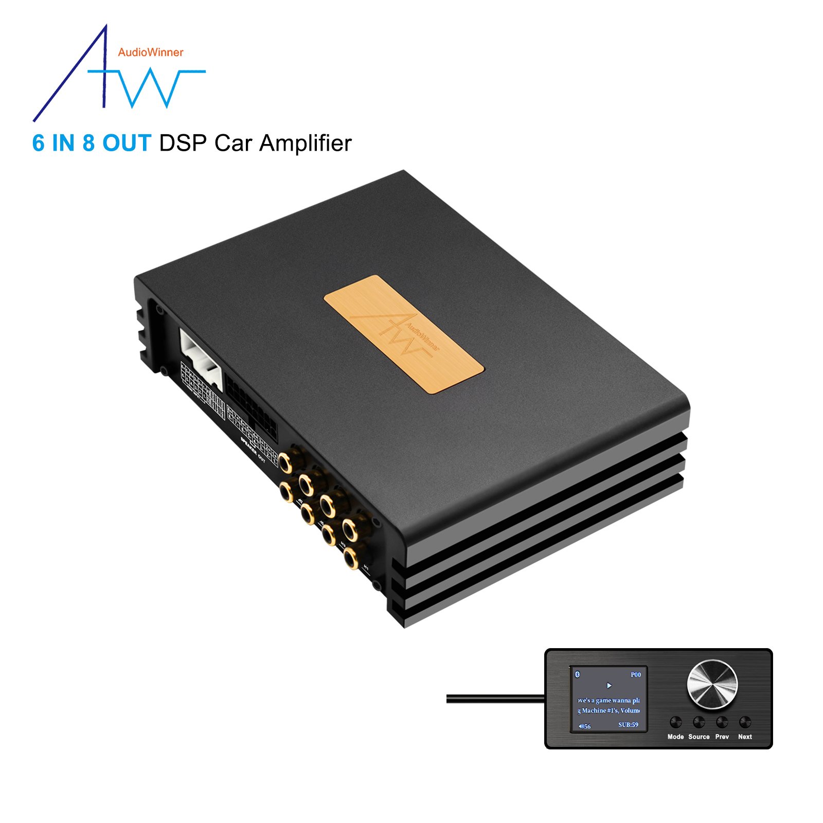 AudioWinner E68.8A Customization Car Audio System 6 Channel Dsp Car Amplifiers Active with Built in Dsp