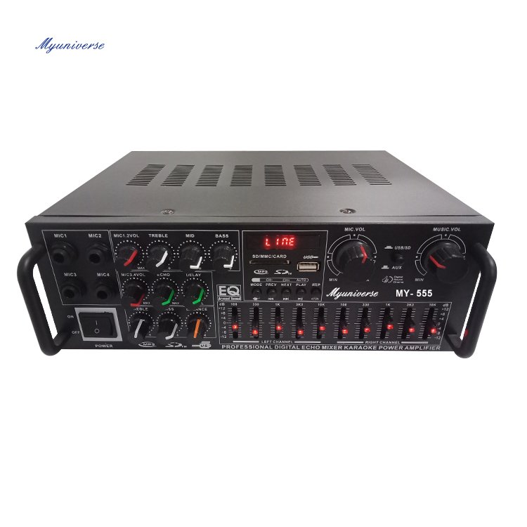 Customized Black 4 Channel Surround Sound Amplifier
