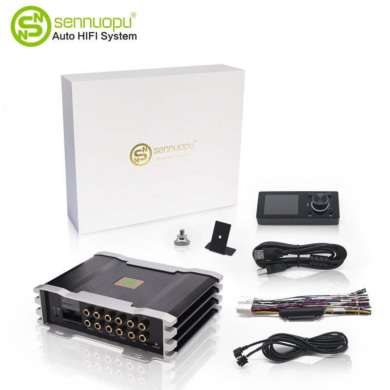 OEM Sennuopu 4-Channel Car Audio Power Amplifier Class AB DSP Processor with Equalizers and Crossovers for Automotivo