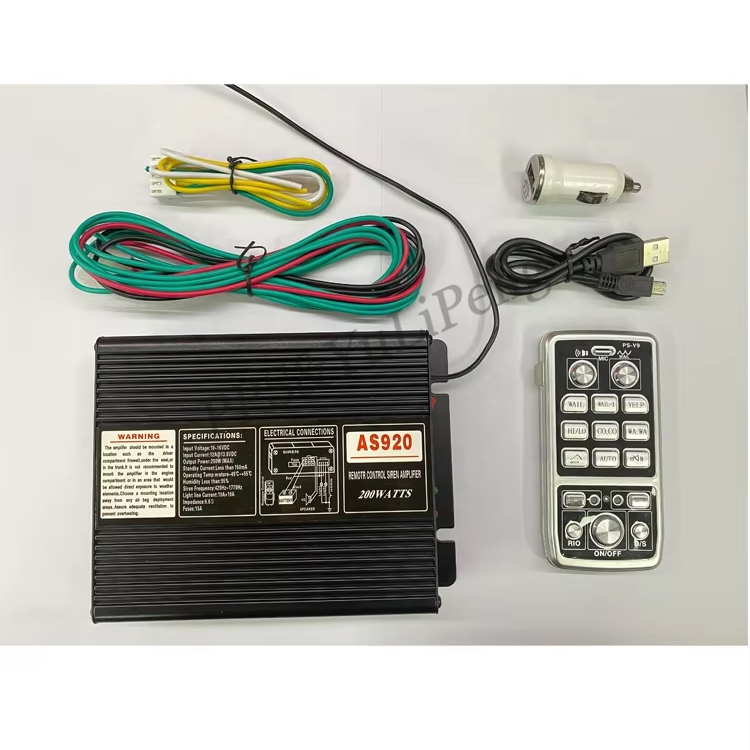 2023 AS-920 Hot Sale 200W 12V Remove Control Horn Siren Amplifier for Fire Ambulance