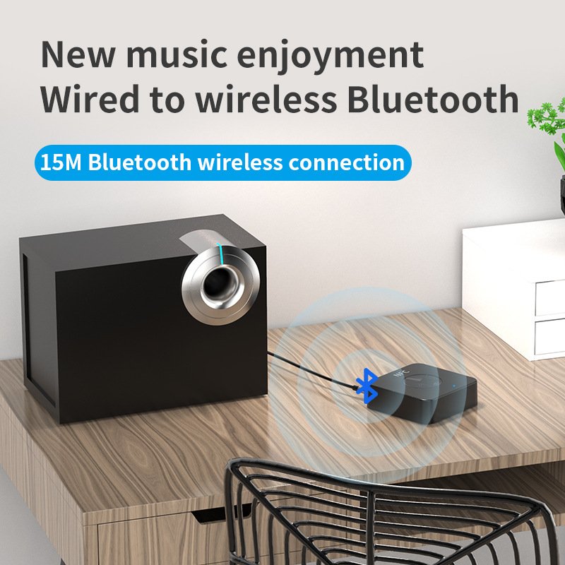 Version 5.0 Audio Transmitter Receiver 3.5mm Jack Aux RCA Wireless Adapter Stereo Music for TV Car PC Headphone 2 Speaker