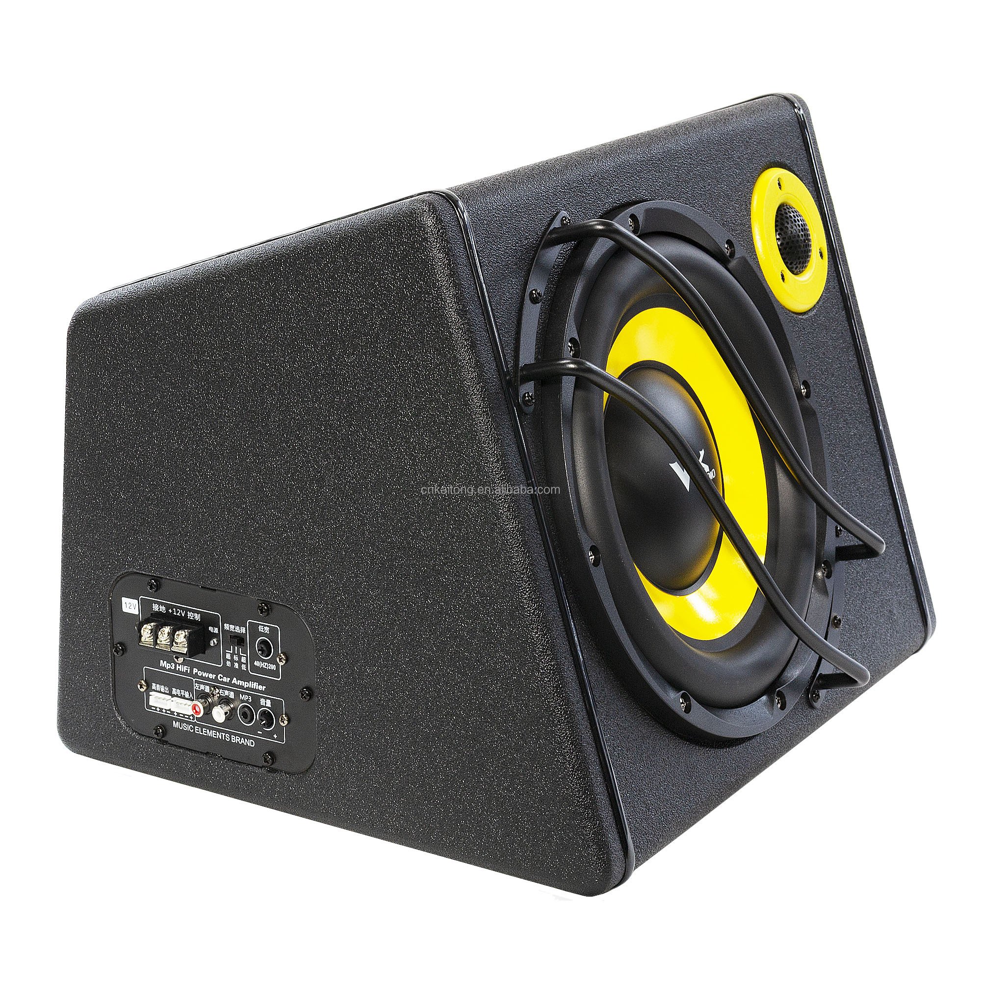 Manufacturer 12v AUDIO 10 Inch Subs with Box and Amp Car Subwoofer , Subwoofer Car Audio Active 8 10 12 Subwoofer Speaker Bo