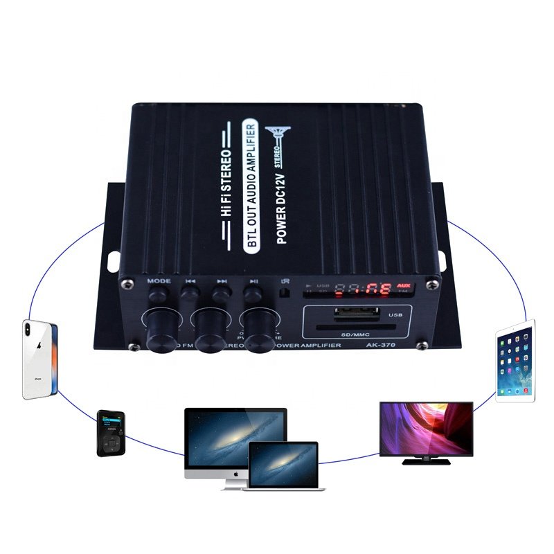 AK370 BT car household 12V power amplifier SRUIS