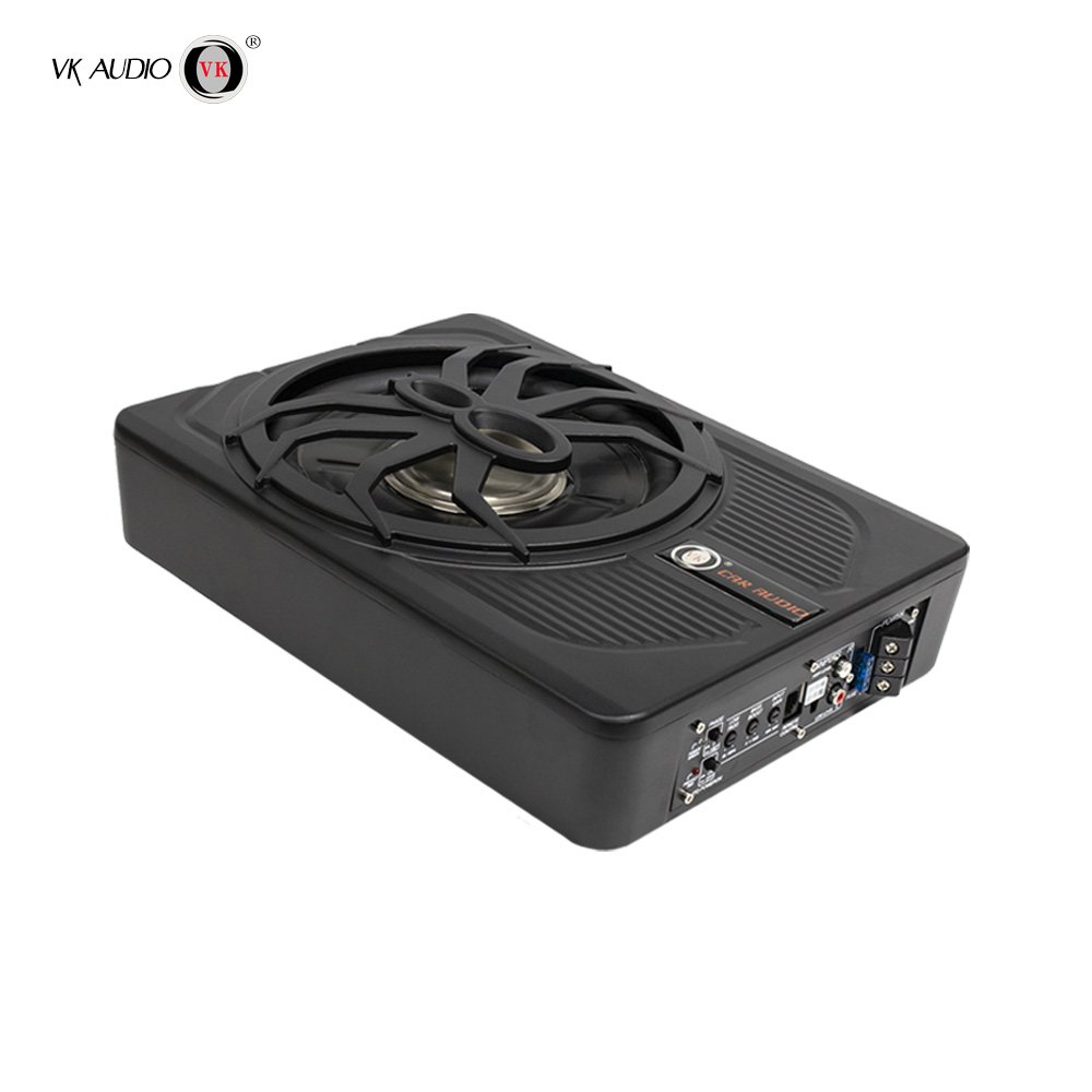 800W 10-Inch Auto Seat Super Thin 5.5mm Active Subwoofer 24V Amplifier New Model Car Speakers Single DC 12V Superb Audio