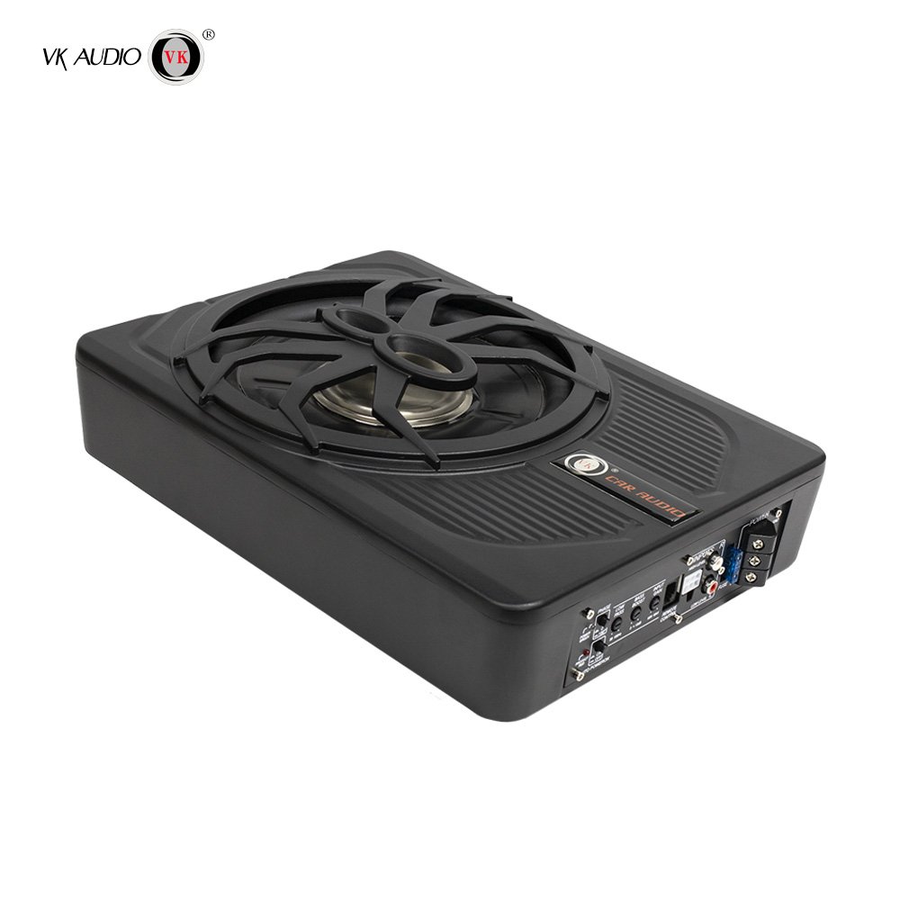 800W 10-Inch Auto Seat Super Thin 5.5mm Active Subwoofer 24V Amplifier New Model Car Speakers Single DC 12V Superb Audio