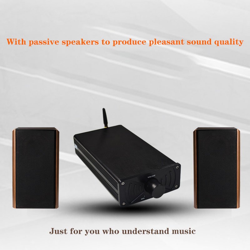 Home 220v High-power Amplifier 2.0 Dual-channel Bt All-aluminum Chassis Amplifier HIFI Fever Sound Quality Car 12v Amplifier