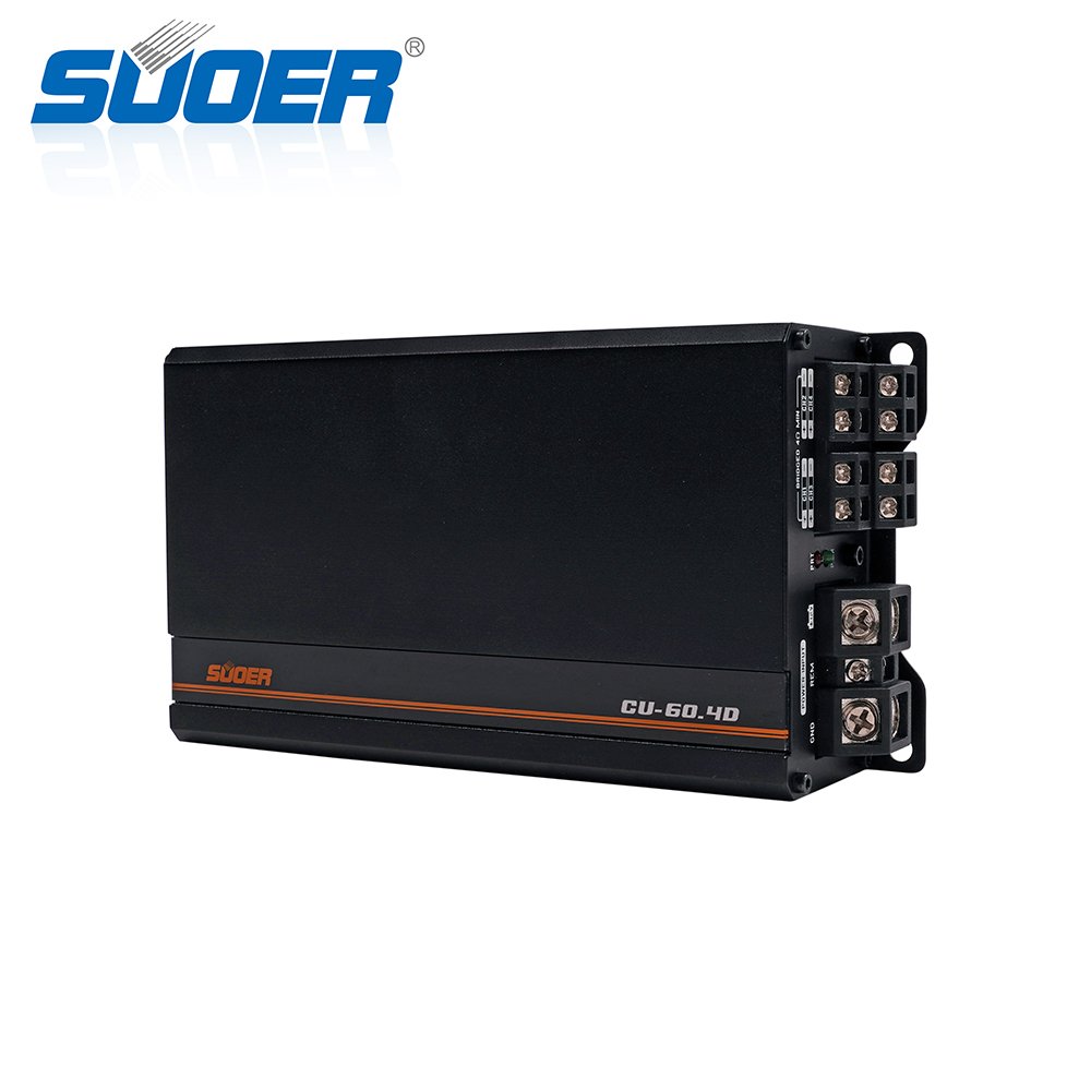 Suoer CU-60.4 Car Amp 4 Channel 12v 4*60 Watts Car Amplifier