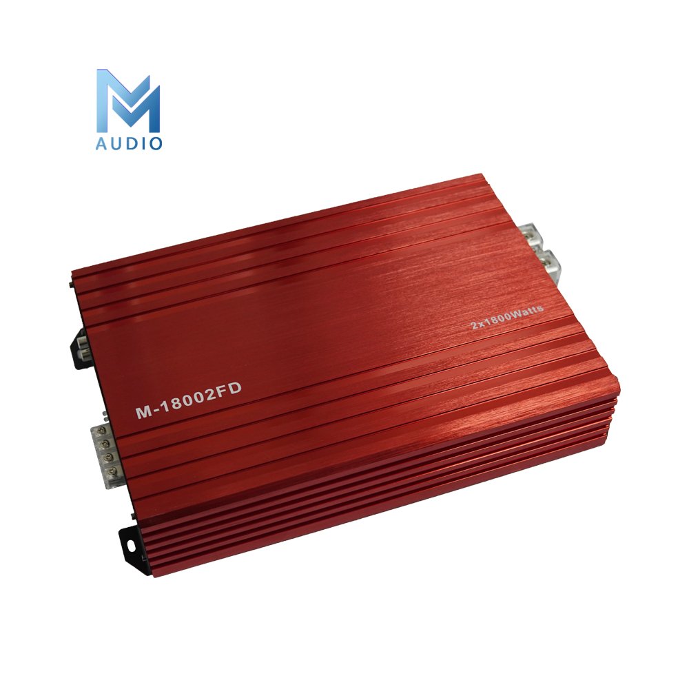 High-end 1800 Watts High Power Small Size 2 Channel Full Range Class D Car Audio Amplifier