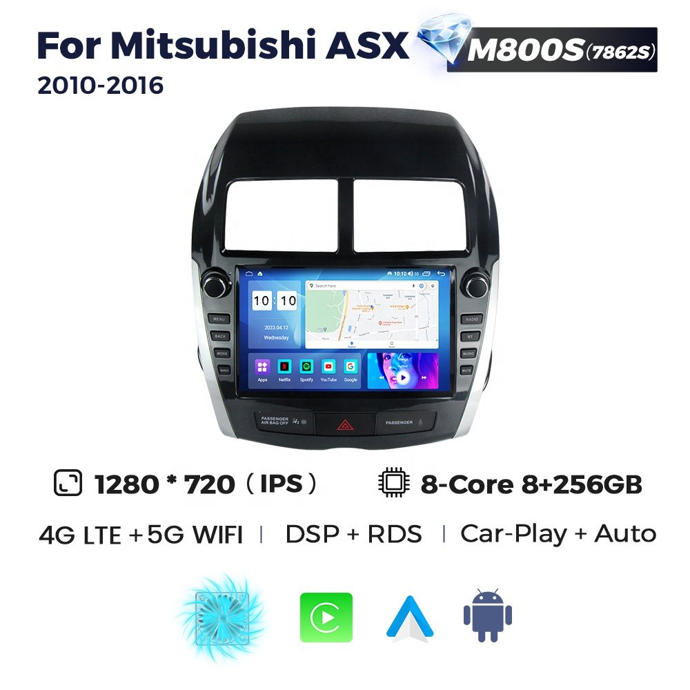MEKEDE MS Android 12 8core Car Multimedia with GPS for Mitsubishi ASX 2010-2016 Auto Video Radio Stereo System 4G WIFI GPS