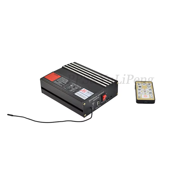 Good Quality 400W Black 12V Remove Control Siren Amplifier Speaker for Ambulance Fire Rescue