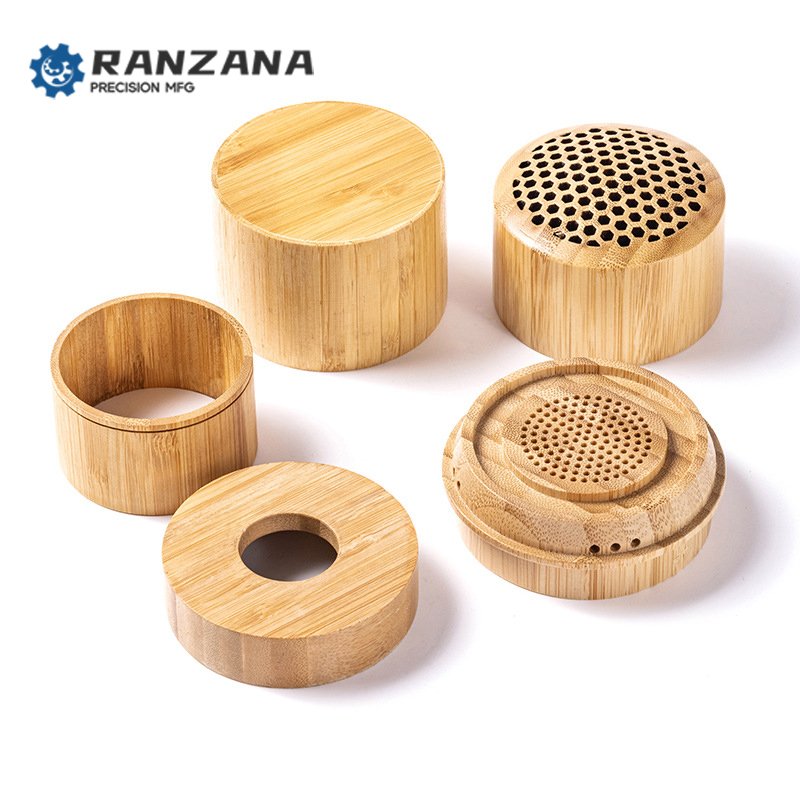Laser Engraving Bamboo CNC Machining Custom Audio Shell Bamboo Accessories Earphone Bamboo Shell Machining Service