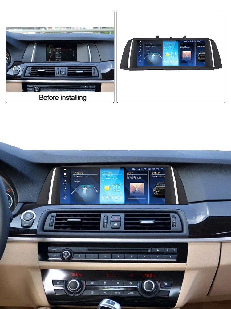 MEKEDE Android 13 Auto Radio Stereo for Bmw 5 Serie F10 F11 2010-2016 Snapdragon 680 8+256G CIC NBT Video 4G HD Screen Dashboard