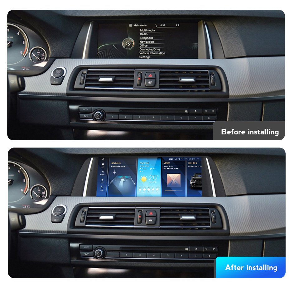 MEKEDE Android 13 Auto Radio Stereo for Bmw 5 Serie F10 F11 2010-2016 Snapdragon 680 8+256G CIC NBT Video 4G HD Screen Dashboard