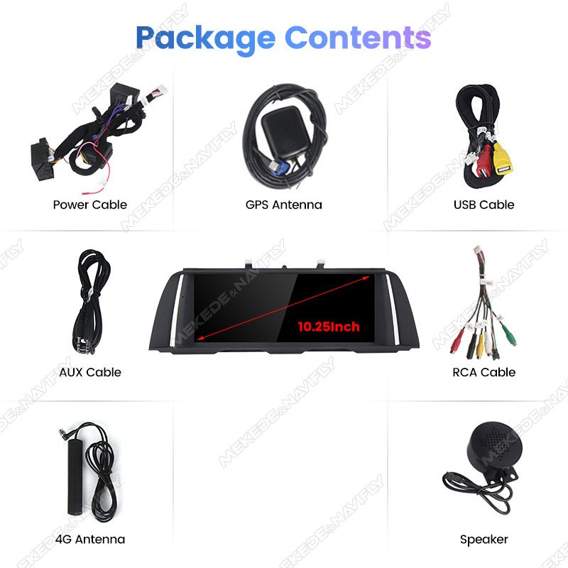 MEKEDE Android 13 Auto Radio Stereo for Bmw 5 Serie F10 F11 2010-2016 Snapdragon 680 8+256G CIC NBT Video 4G HD Screen Dashboard