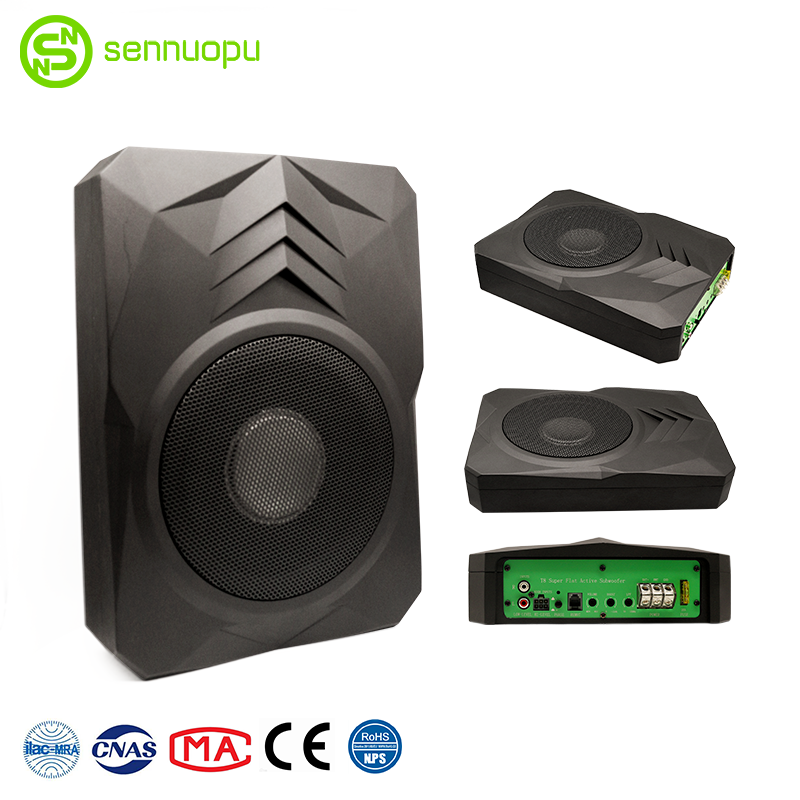 Sennuopu Most Popular Car Active Subwoofer 8 Inch Woofer Speaker Under Seat Audio Powerful Active Subwoofers