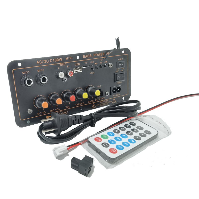 Hot Sales Multi-Function DJ Audio Accessories Card-Plug Built-In Bluetooth Speaker Heavy Bass Amplifier Board Mixer Sound Board