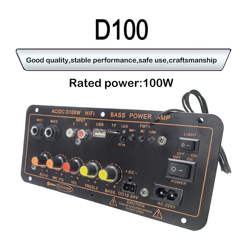 Hot Sales Multi-Function DJ Audio Accessories Card-Plug Built-In Bluetooth Speaker Heavy Bass Amplifier Board Mixer Sound Board